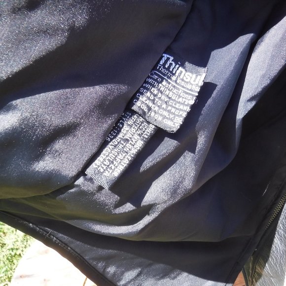 Motorcycle Jacket Vintage Black Leather Mens Sz 40 - Picture 9 of 11